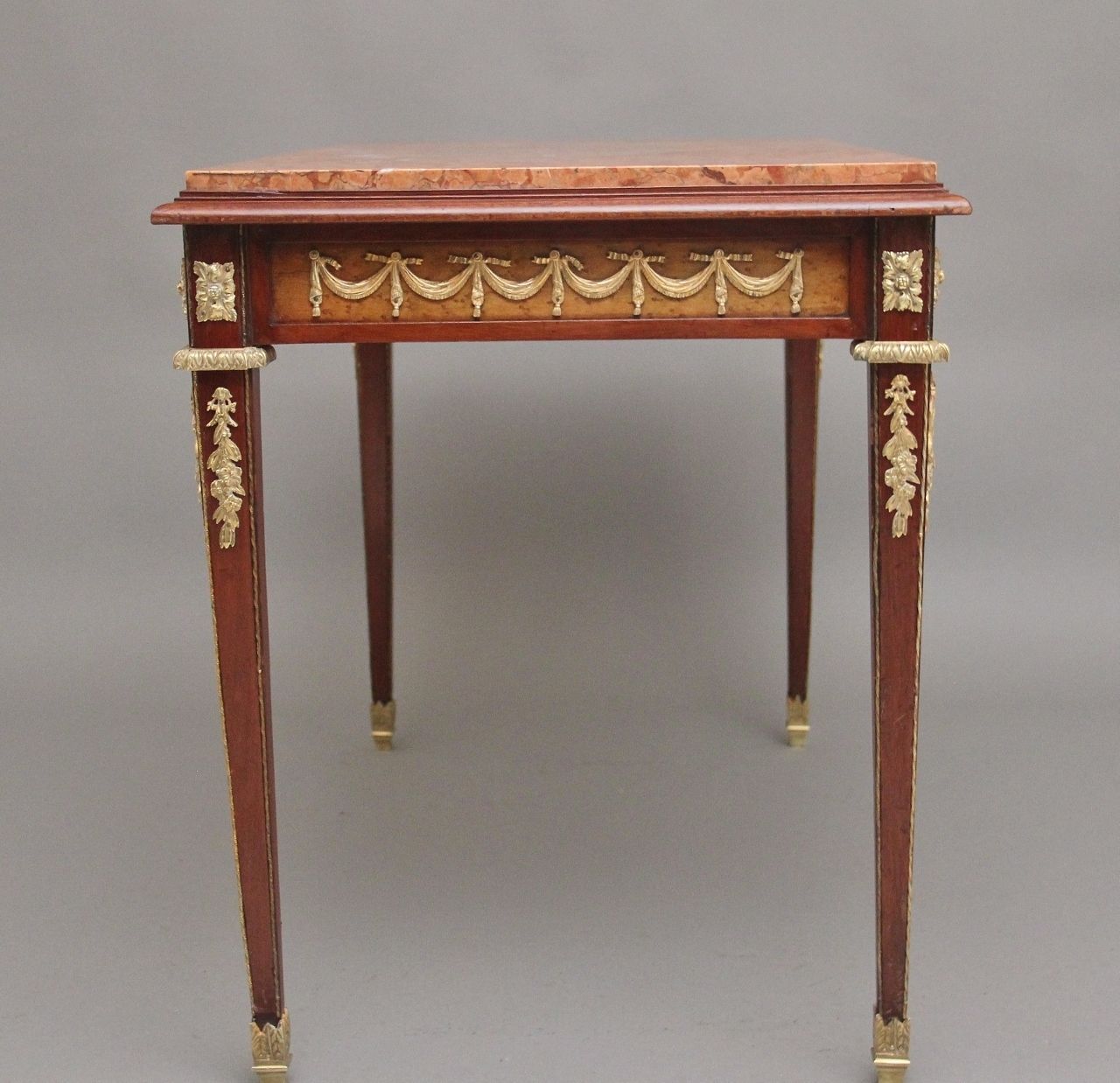 19th Century French Mahogany And Marble Top Centre Table photo buy