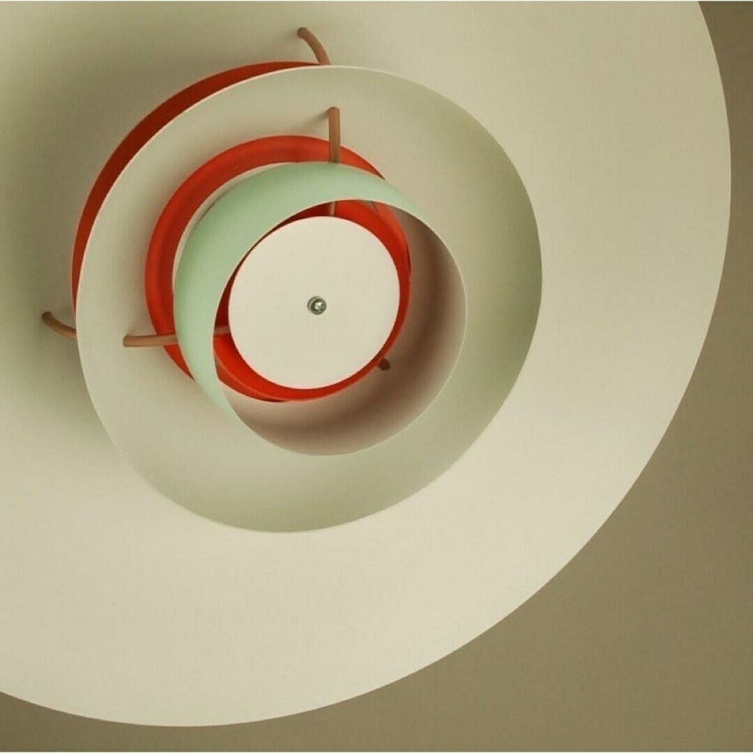 Louis Poulsen Ph5 Pendant Light | Vintage 1970's 'Shades Of Green With Orange & Copper Spacers’ photo Lighting