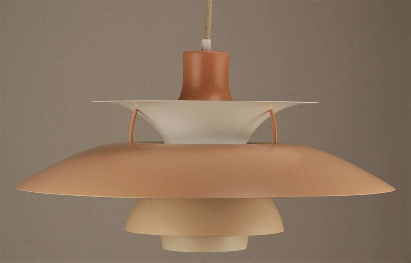 Sandy Beige Vintage Ph5 Lamp | Design By Poul Henningsen | Produced By Louis Poulsen In The Mid Century photo 950.0