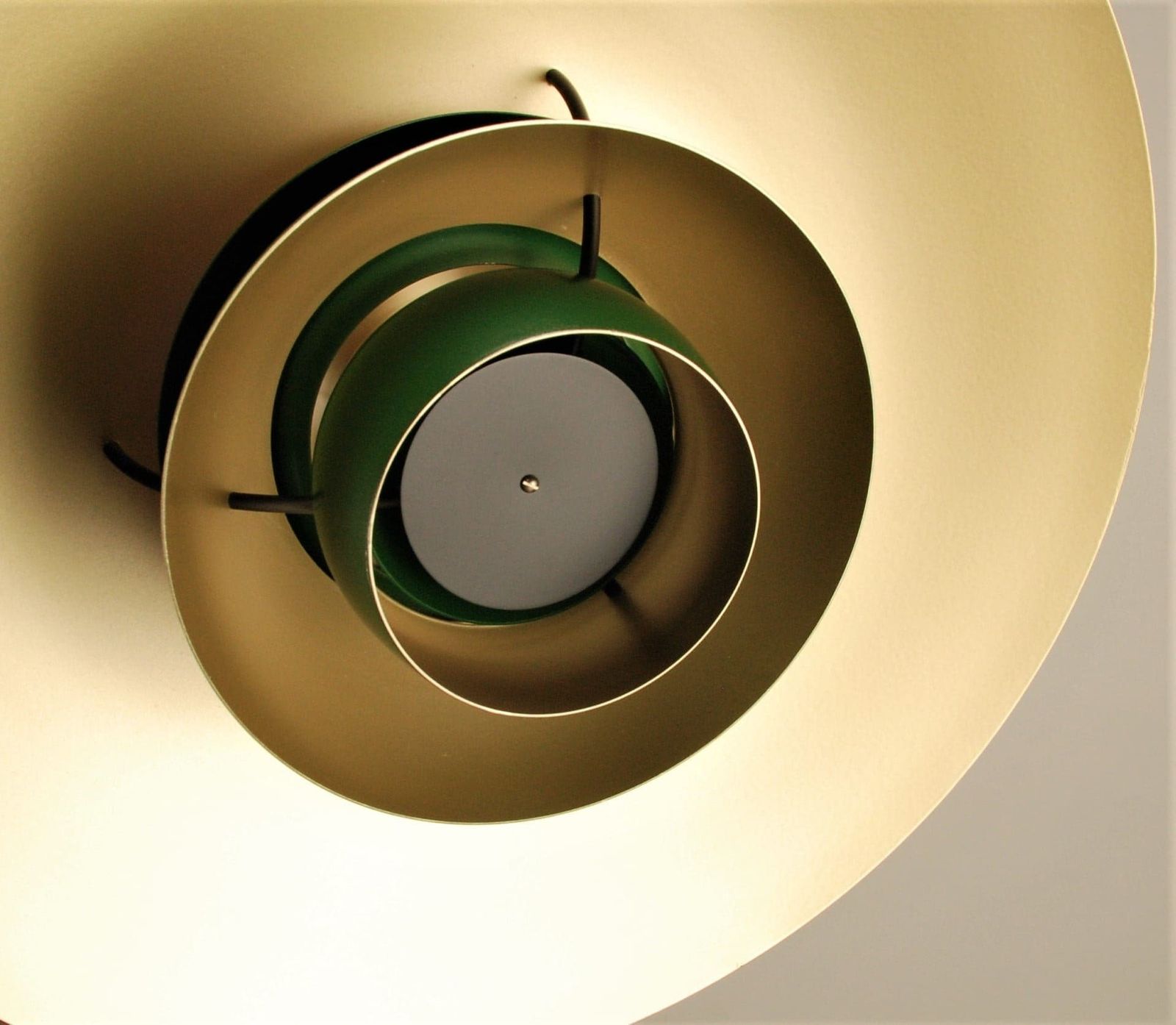 Louis Poulsen Lamp   Restored Green/Gold Professional Painted photo Lighting