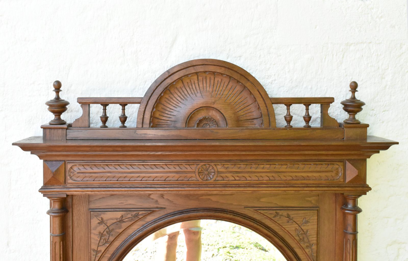 Large French Oak Overmantel Mirror Henri II photo 600.0