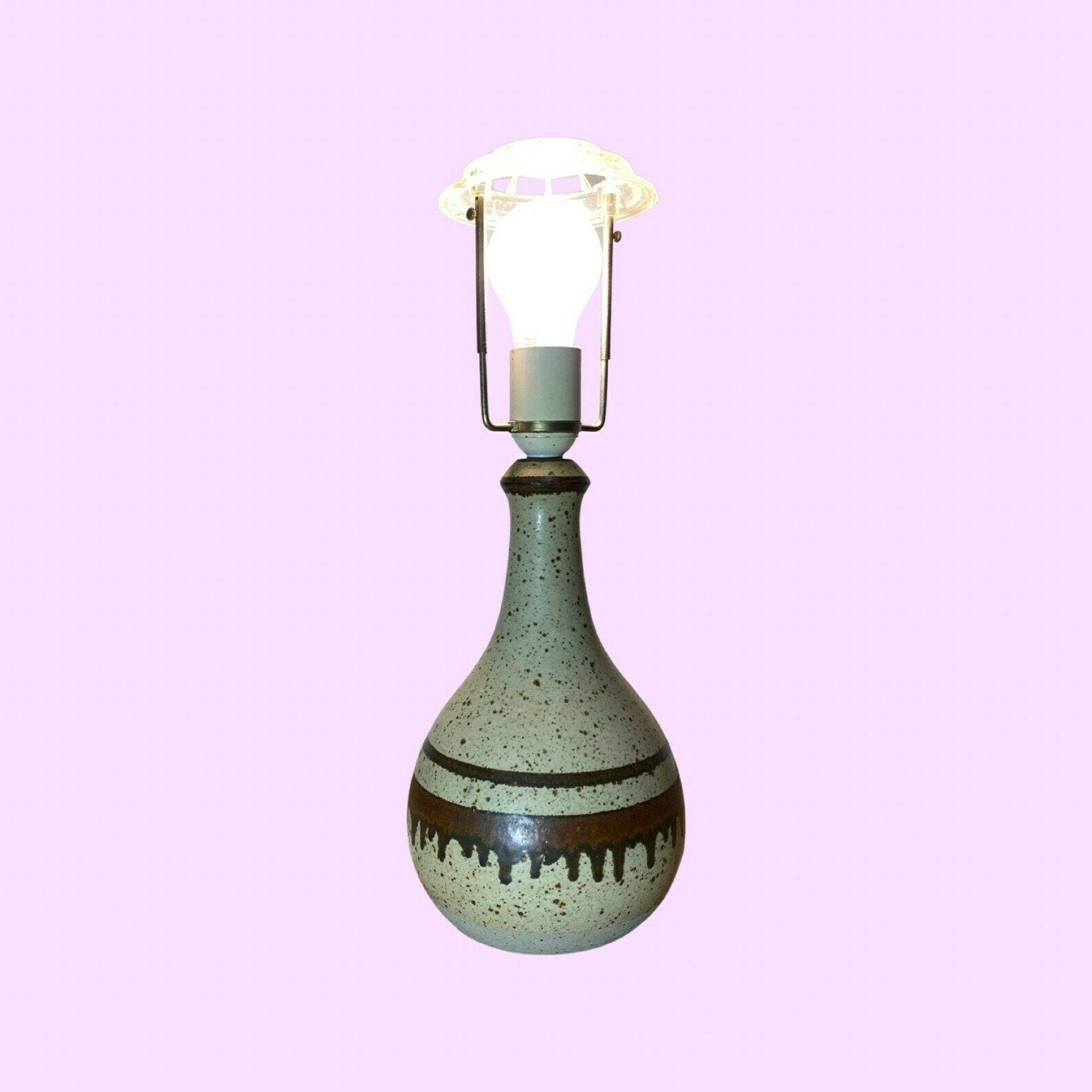 Vintage Fat Lava Table Lamp | Danish Ceramic Pottery Lamp From The Mid Century | Retro Ceramic Pottery Lighting | Vintage Home Decor Lamp photo 182.0