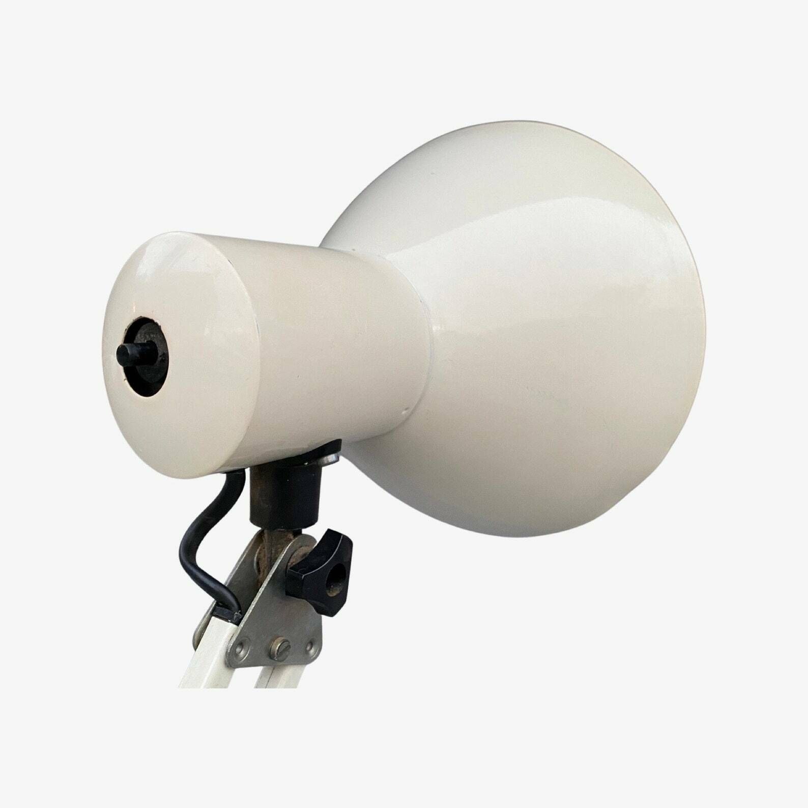 Vintage Pixar Lamp Look A Like | 1960s Mid Century Desk Lamp Made Of White Metal | Mid Century Modern Lighting | Retro / Vintage Table Lamp photo vinterior