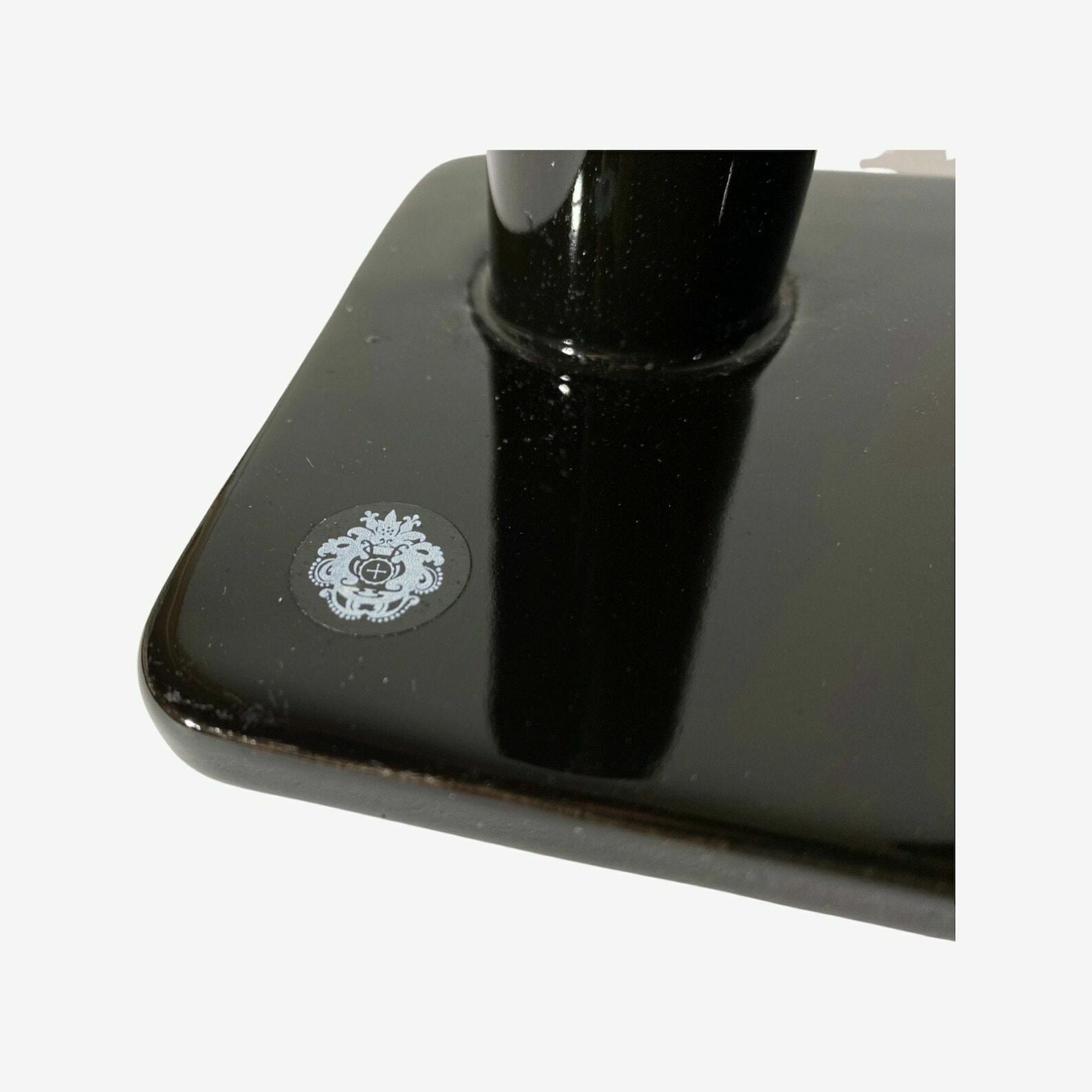 Black Candlestick Stand   Vintage Candle Holder Made From Black Shiny Ceramic From The Mid Century | Glazed Ceramic Handmade From Denmark photo 68.0