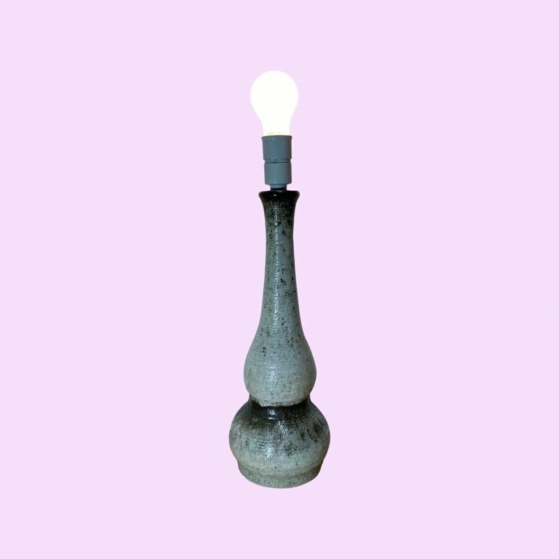 Super Rare Ceramic Table Lamp Made By Mid Century Ceramics Bakery 'Kingo Stentøj' In Denmark  Handmade Vintage Ceramic Pottery photo buy