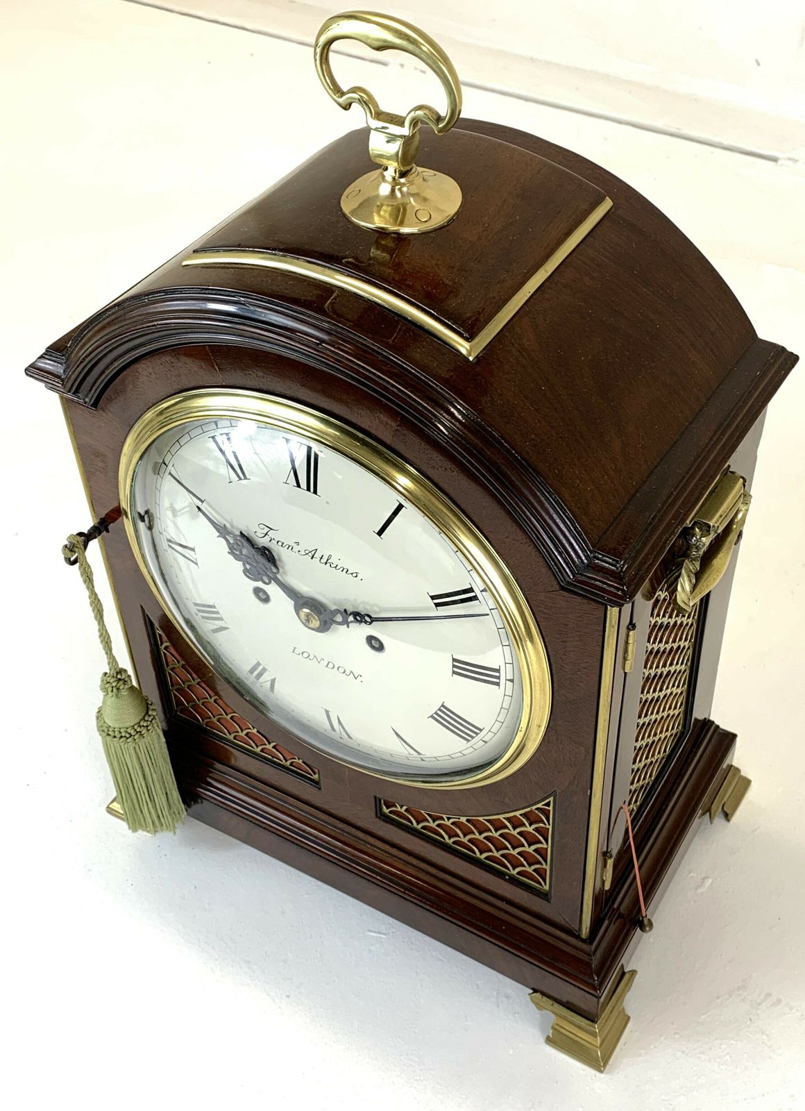 Mahogany Bracket Clock With Pad Top    Circa 1810, Fran's Atkins London photo vinterior