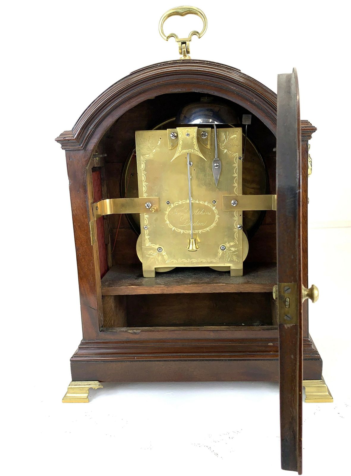 photo for sale Mahogany Bracket Clock With Pad Top    Circa 1810, Fran's Atkins London