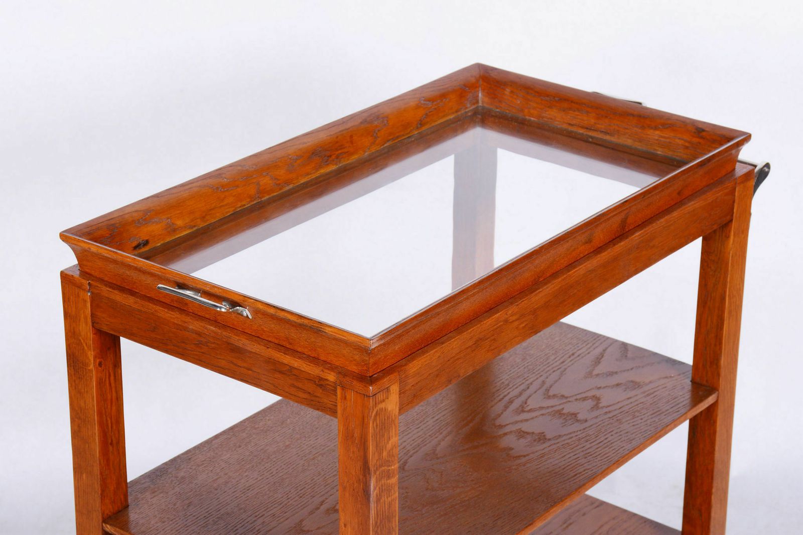 Restored Artdeco Walnut Trolley, Revived Polish, France, 1920s photo for sale