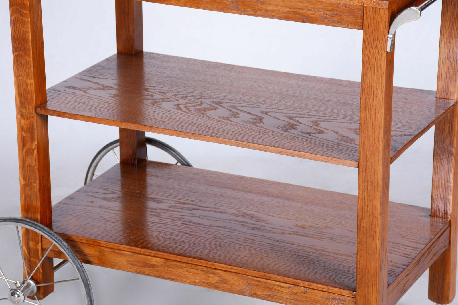 Furniture Restored Artdeco Walnut Trolley, Revived Polish, France, 1920s photo