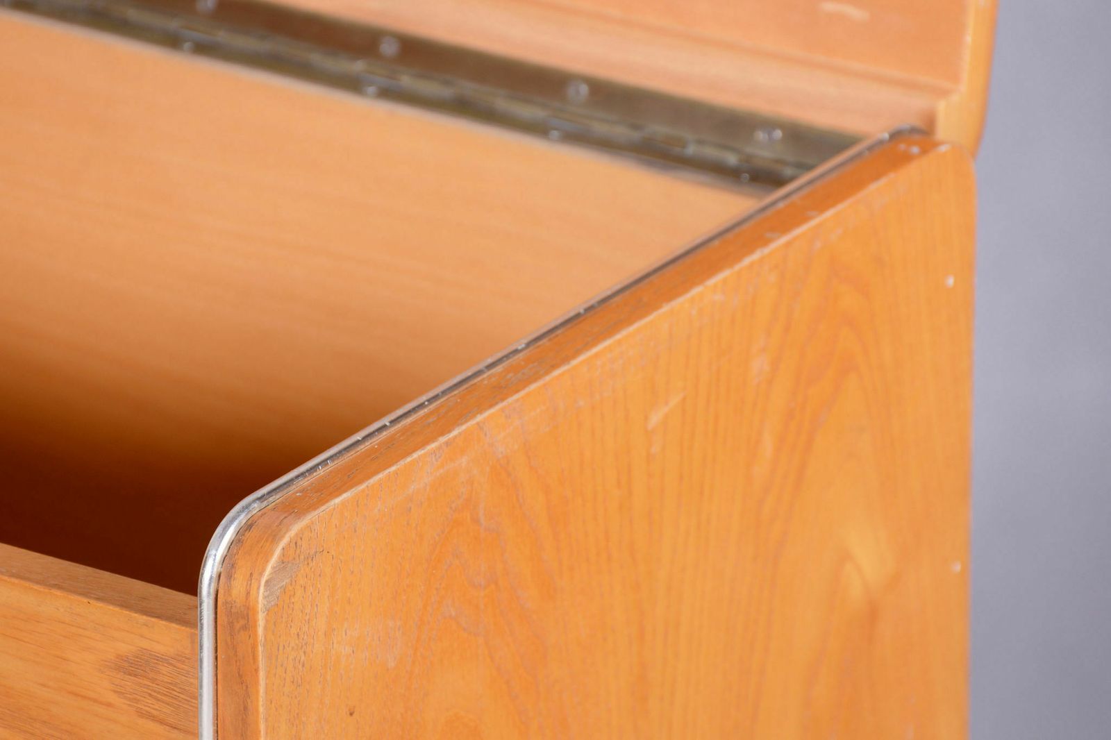 Restored Midcentury Hinged Cabinet, Ash, Jitona Sobeslav, Czechia, 1950s photo Furniture