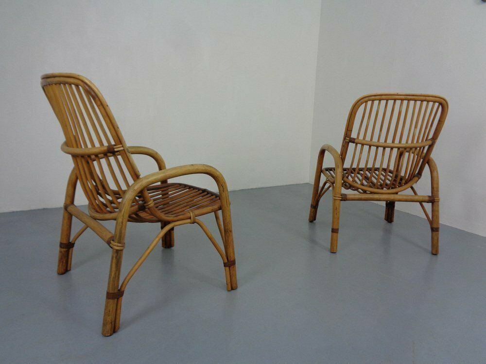 Italian Bamboo Armchairs, 1970s, Set Of 2 photo furniture