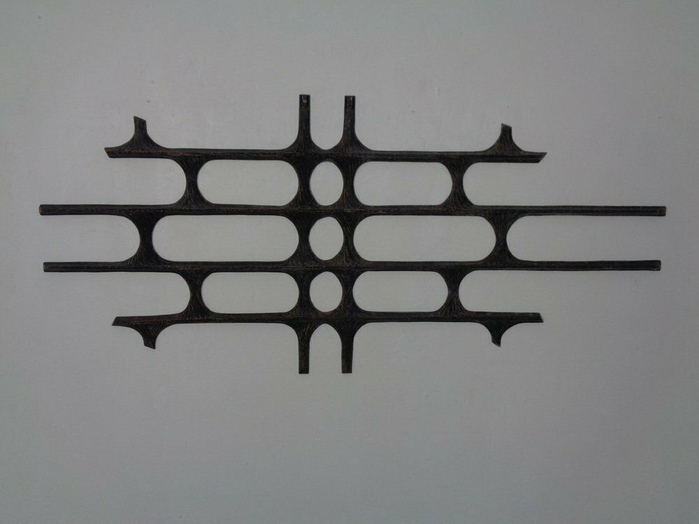 Large German Brutalist Iron Wall Sculpture, 1960s