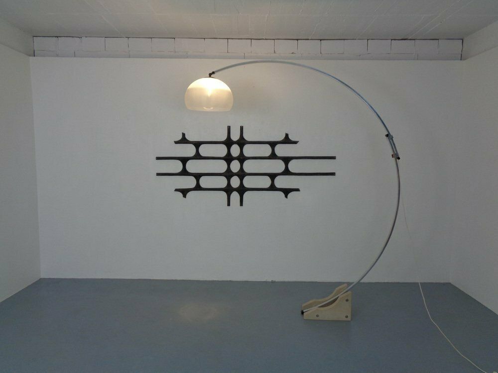Large German Brutalist Iron Wall Sculpture, 1960s photo vinterior