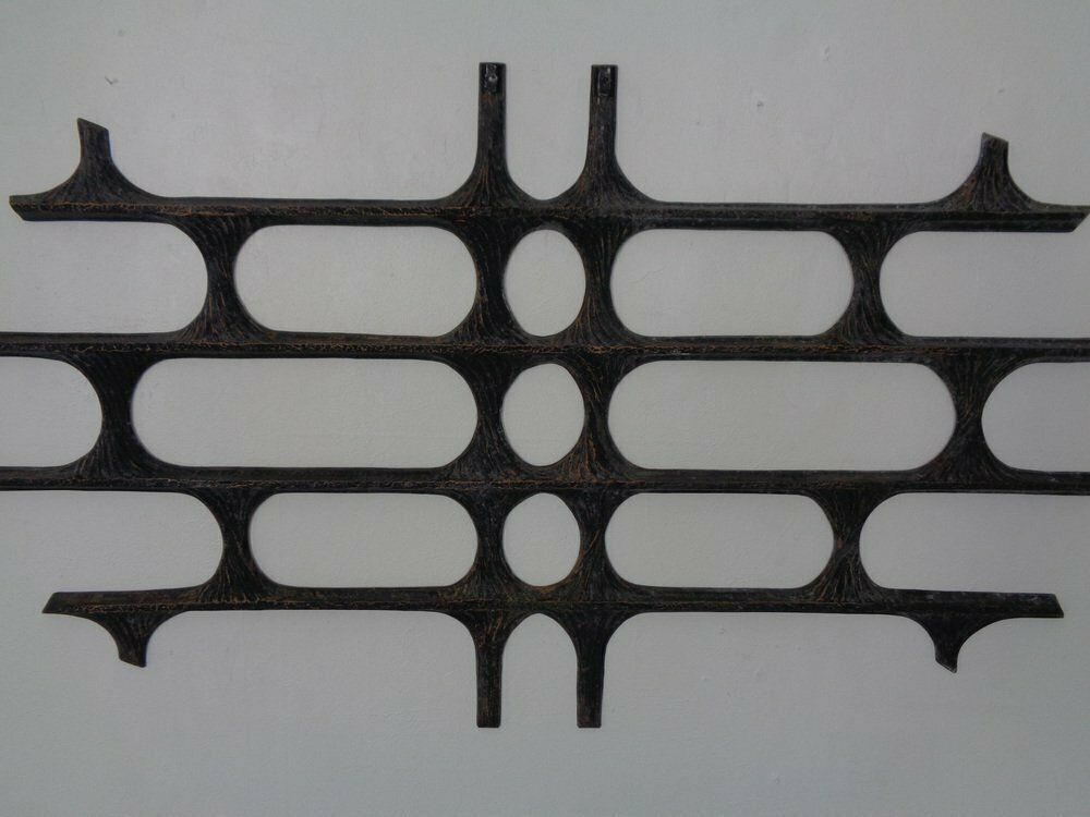 Large German Brutalist Iron Wall Sculpture, 1960s photo buy