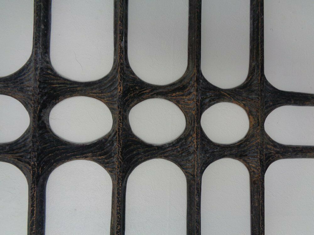 photo furniture Large German Brutalist Iron Wall Sculpture, 1960s