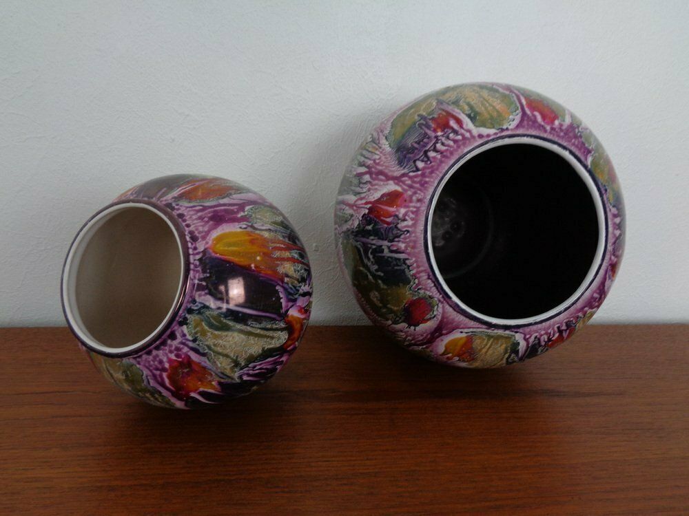 Ceramic Vases 508 20 And 504 15 From Scheurich, 1970s, Set Of 2 photo 223.0