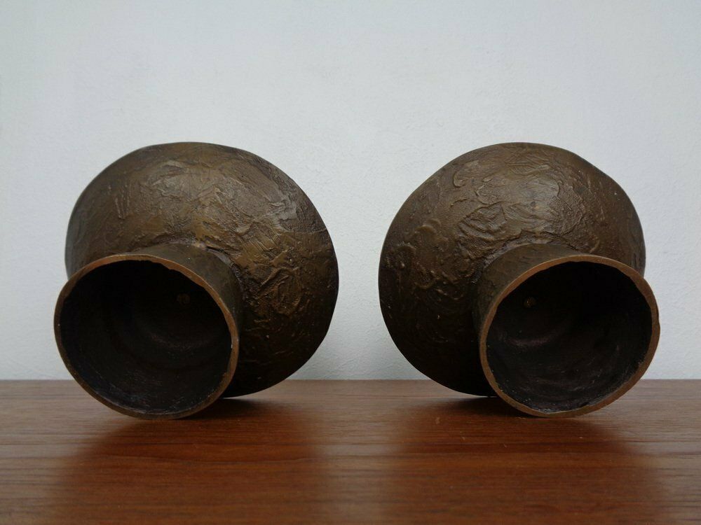 photo furniture Brutalist Bronze Candleholders, 1960s, Set Of 2