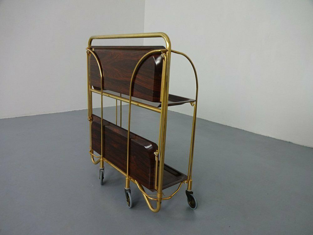Vintage Rosewood Tea Cart From Gerlinol, 1970s photo buy