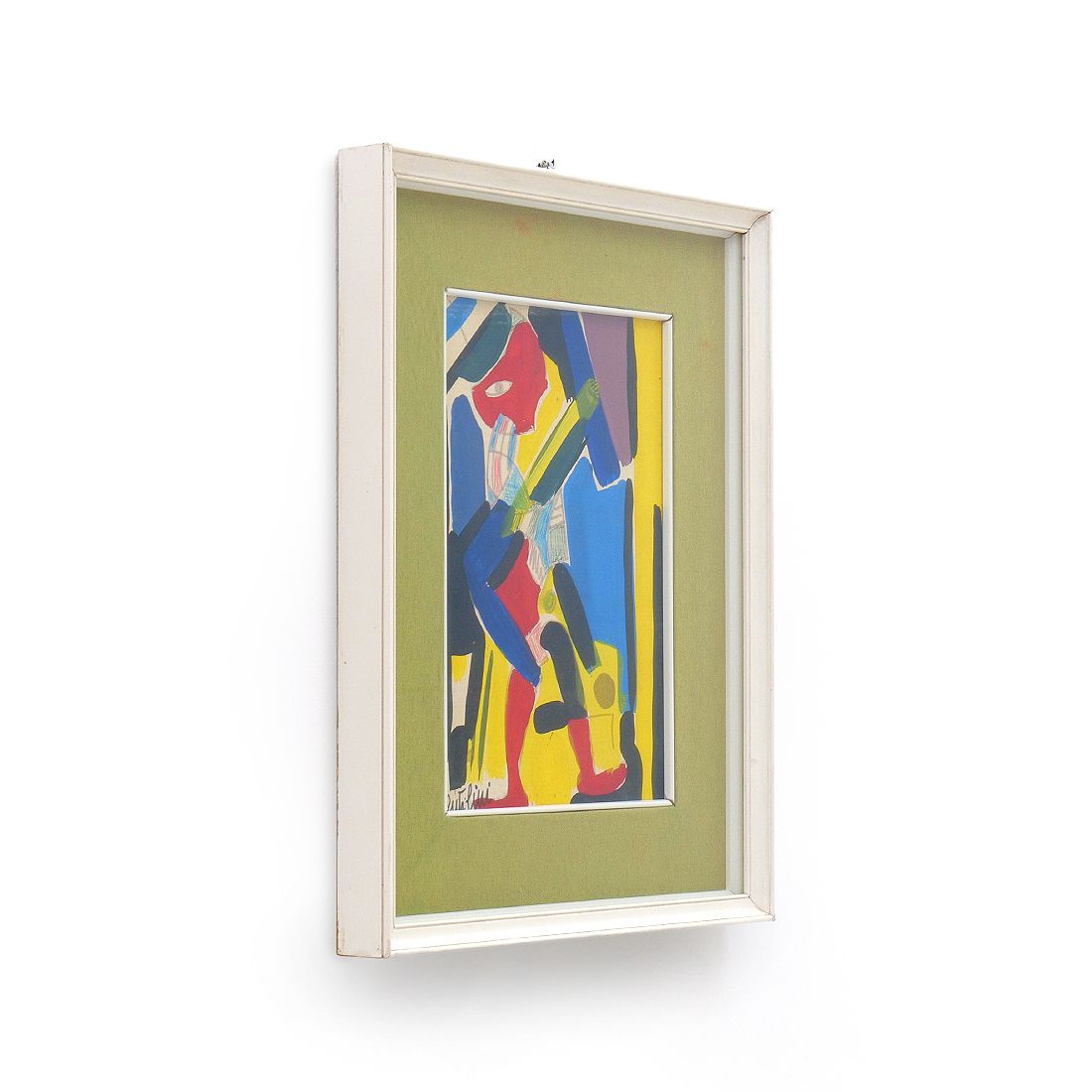 Mixed Technique Painting On Masonite By Aldo Gentilini, 1970s photo furniture