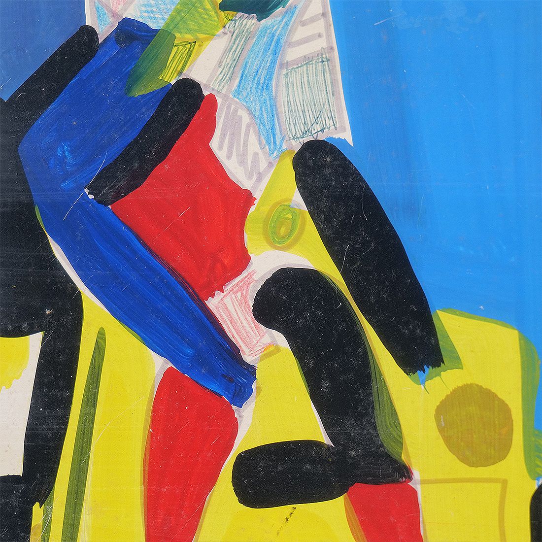 Mixed Technique Painting On Masonite By Aldo Gentilini, 1970s photo vinterior