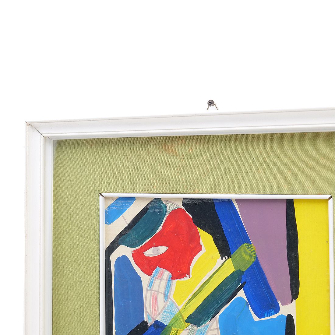 Mixed Technique Painting On Masonite By Aldo Gentilini, 1970s photo buy