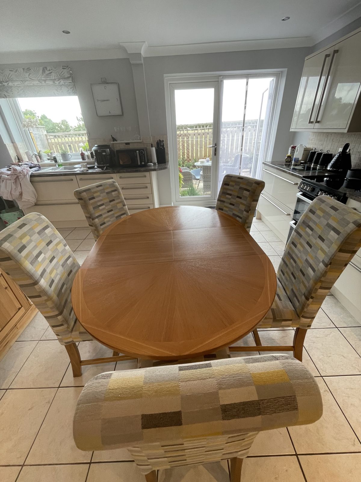 Nathan Pedestal Teak Round Extendable Table With Sunburst Top Model Number Clac2164teak photo for sale