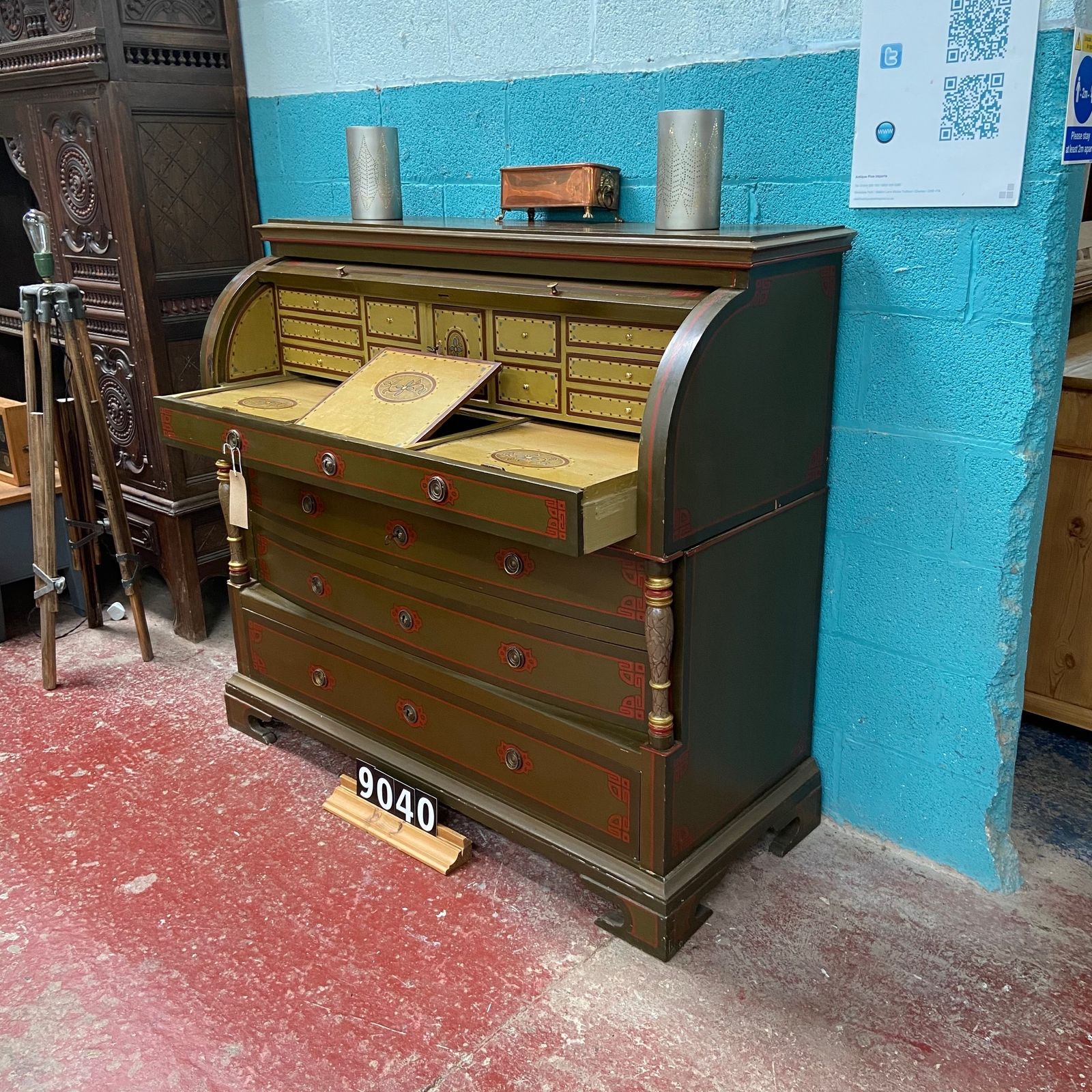 Danish Antique Pine Desk Ref 9040 C1900 With Fantastic Paint! photo buy