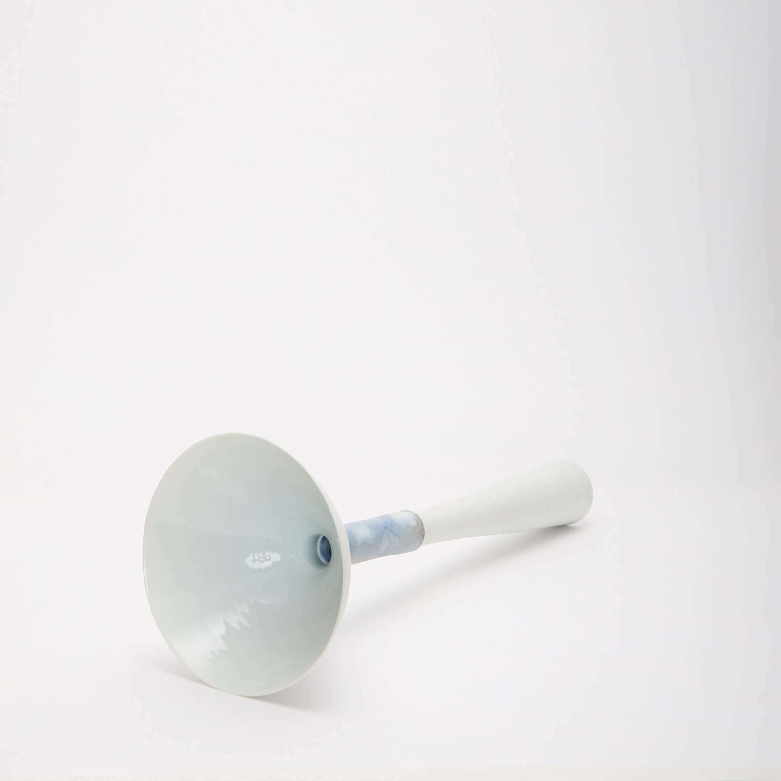 Tall Porcelain Sculpture And Vessel White And Blue By Thomas Naete photo buy