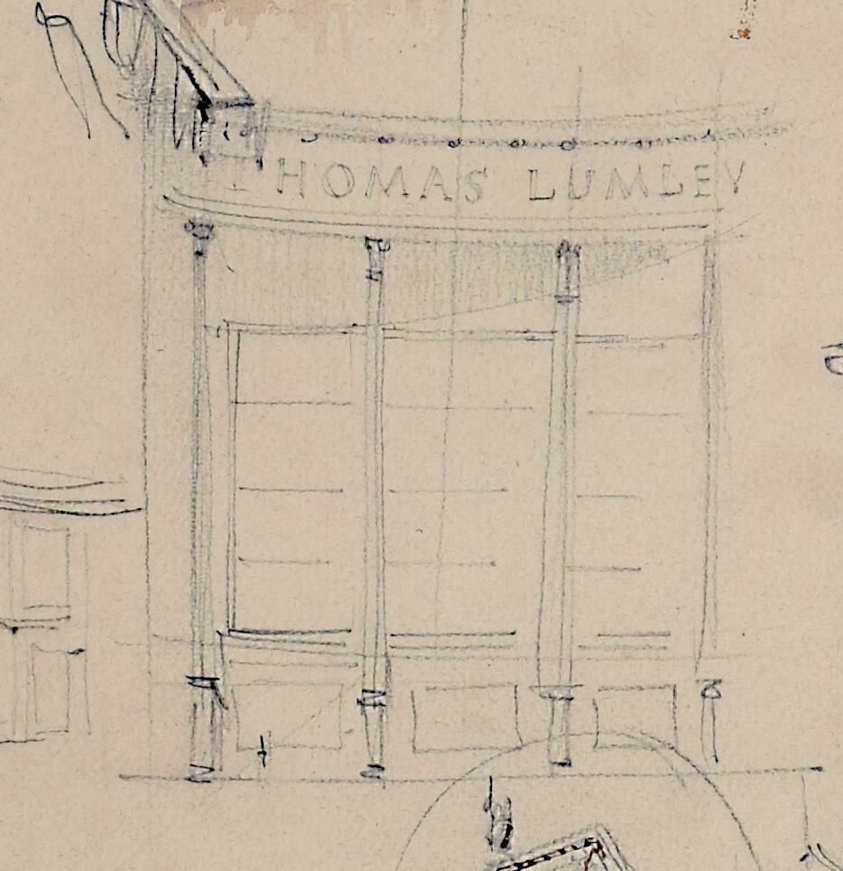 Louis Osman Louis Osman Friba Thomas Lumley Castle Architectural Sketches C. 1960s photo for sale