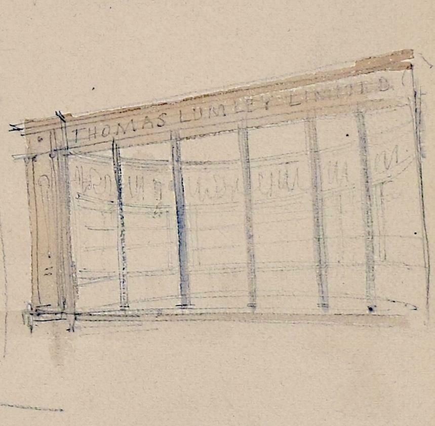 Louis Osman Louis Osman Friba Thomas Lumley Castle Architectural Sketches C. 1960s photo Art