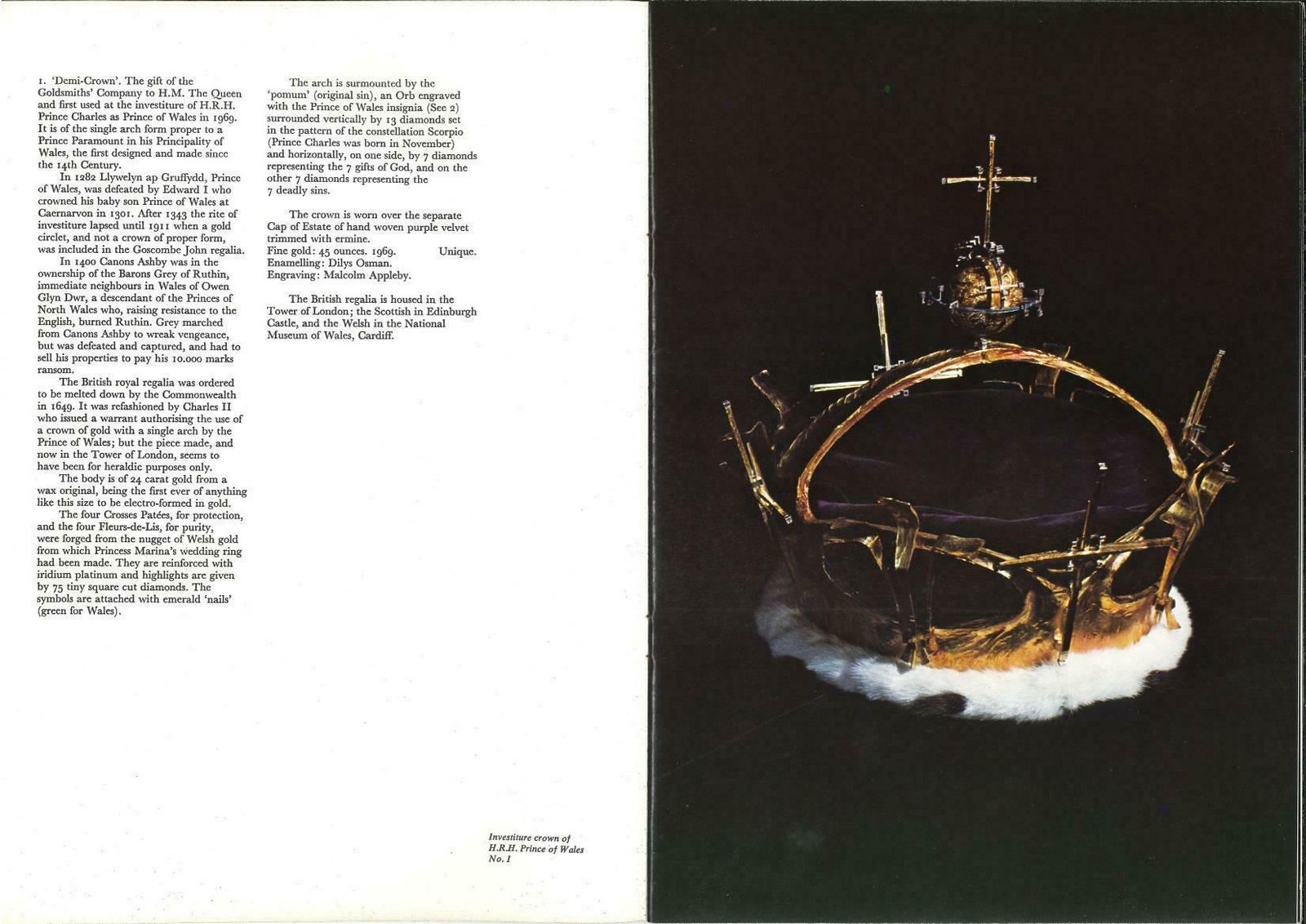 Louis Osman Louis Osman Architect Goldsmith Silversmith 1974 Catalogue Prince Of Wales Crown 1974 photo furniture
