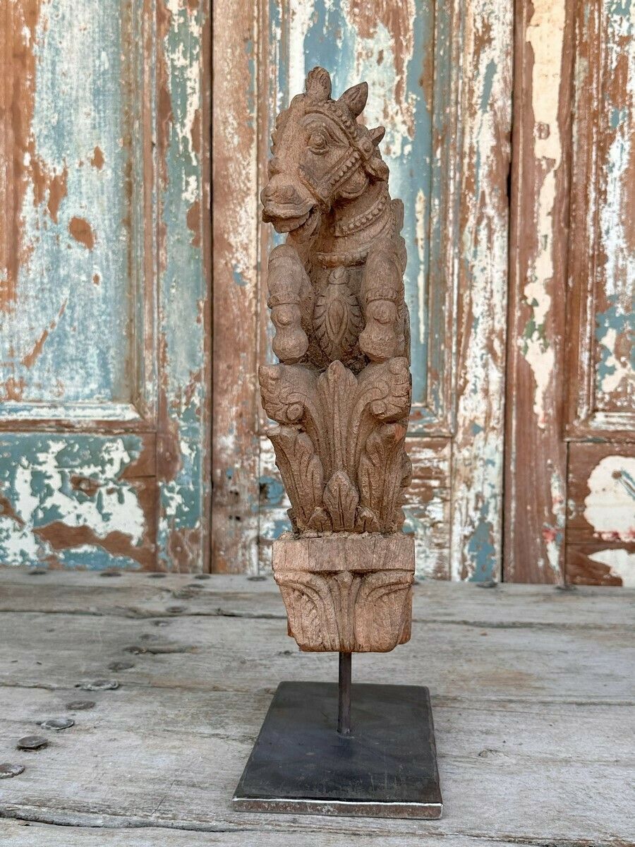18th Centry Architectural Carving Of A Winged Celestial Horse photo furniture