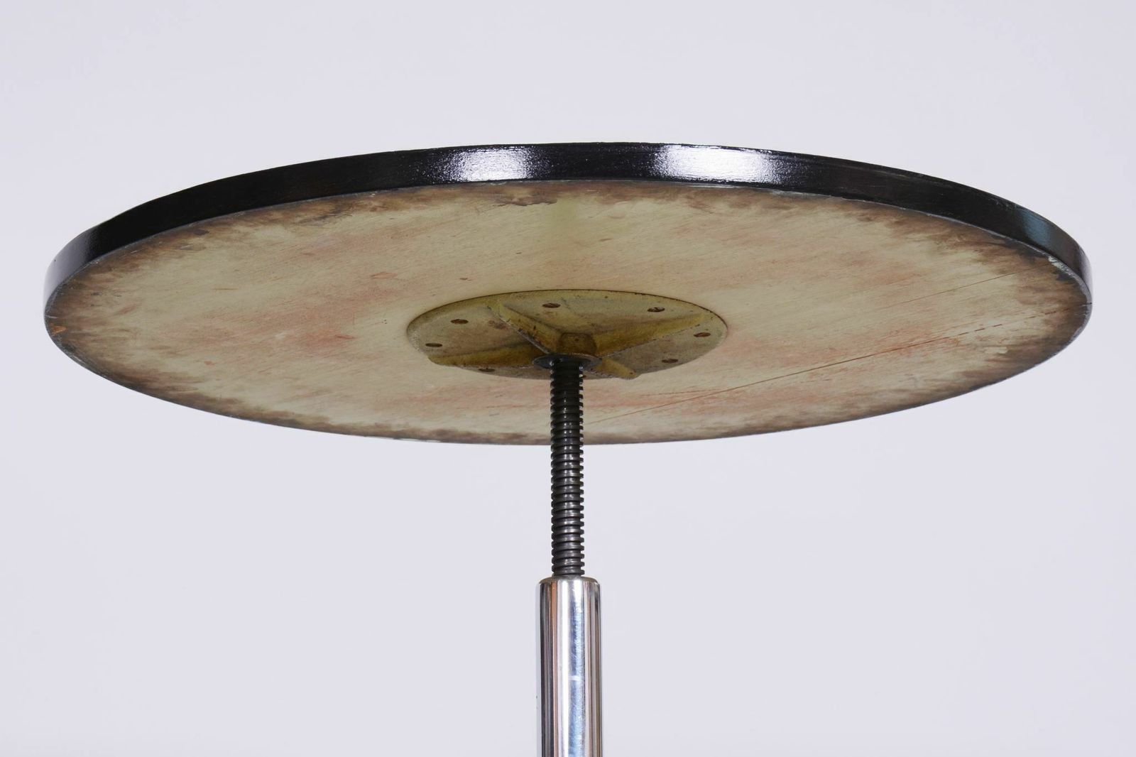 Restored Bauhaus Coffee Table, Adjustable Height, Hynek Gottwald, Chrome Plated Steel, Czechia, 1930s photo Furniture