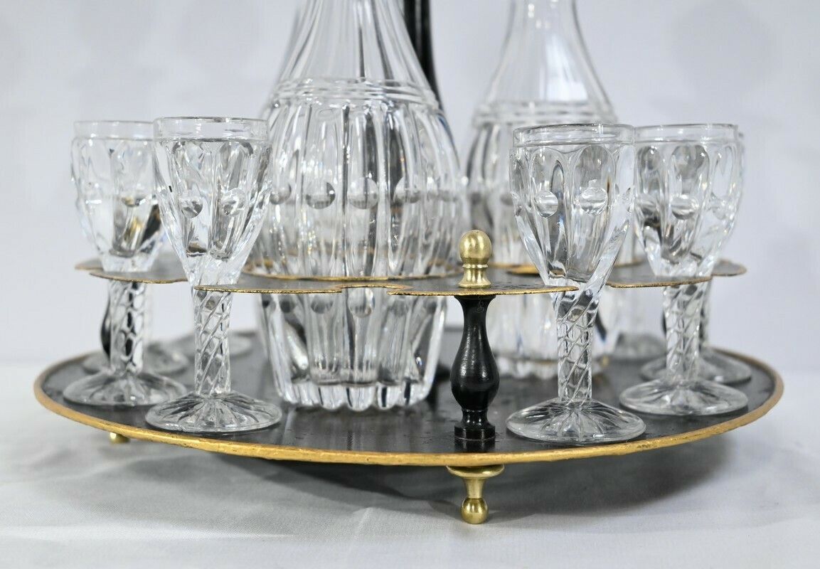 1224.67 Bohemian Crystal Cabaret Service, Napoleon III Period   2nd Part Of The 19th Century photo