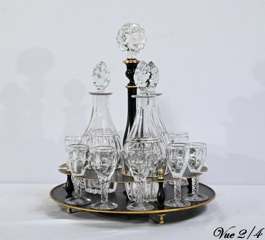 photo vintage Bohemian Crystal Cabaret Service, Napoleon III Period   2nd Part Of The 19th Century