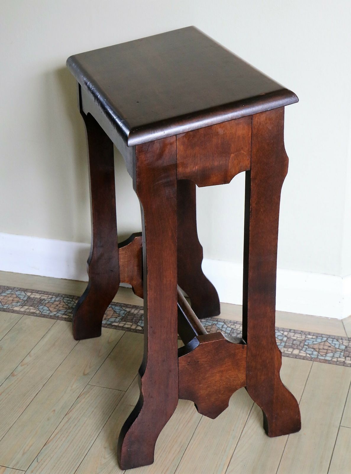 Antique English Church Organ Piano Stool Solid Oak Early 20th Century photo for sale
