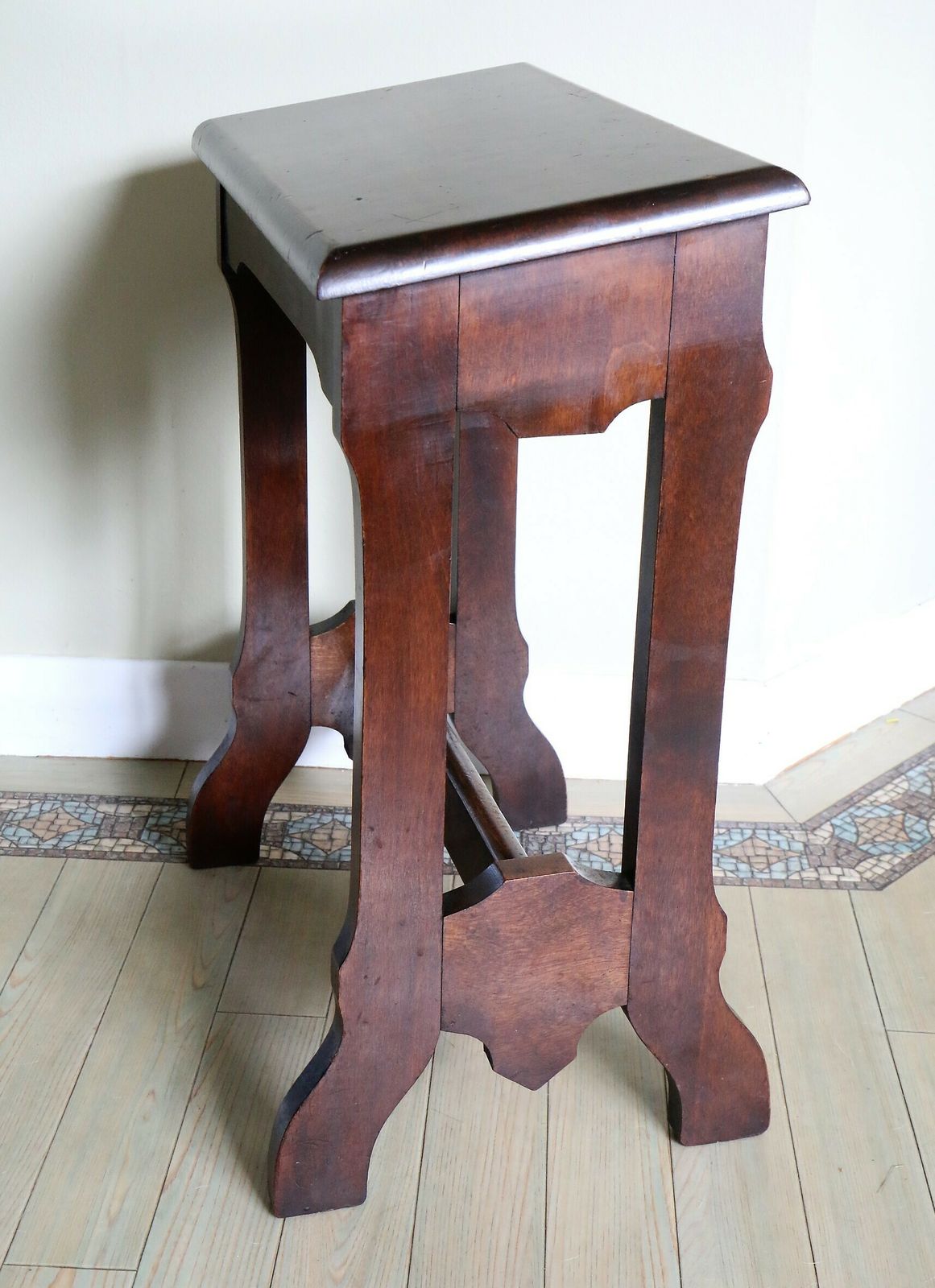 Furniture Antique English Church Organ Piano Stool Solid Oak Early 20th Century photo