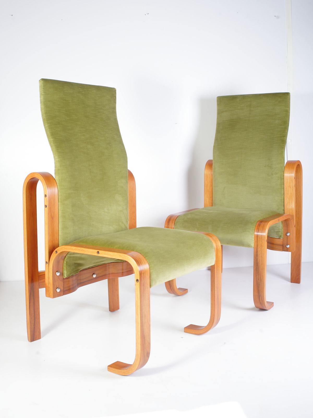Furniture Mid Century Brutalist Armchairs By Jan Bocan For Ton N.P Drevopodnik Holesov, Set Of 2, 1972 photo