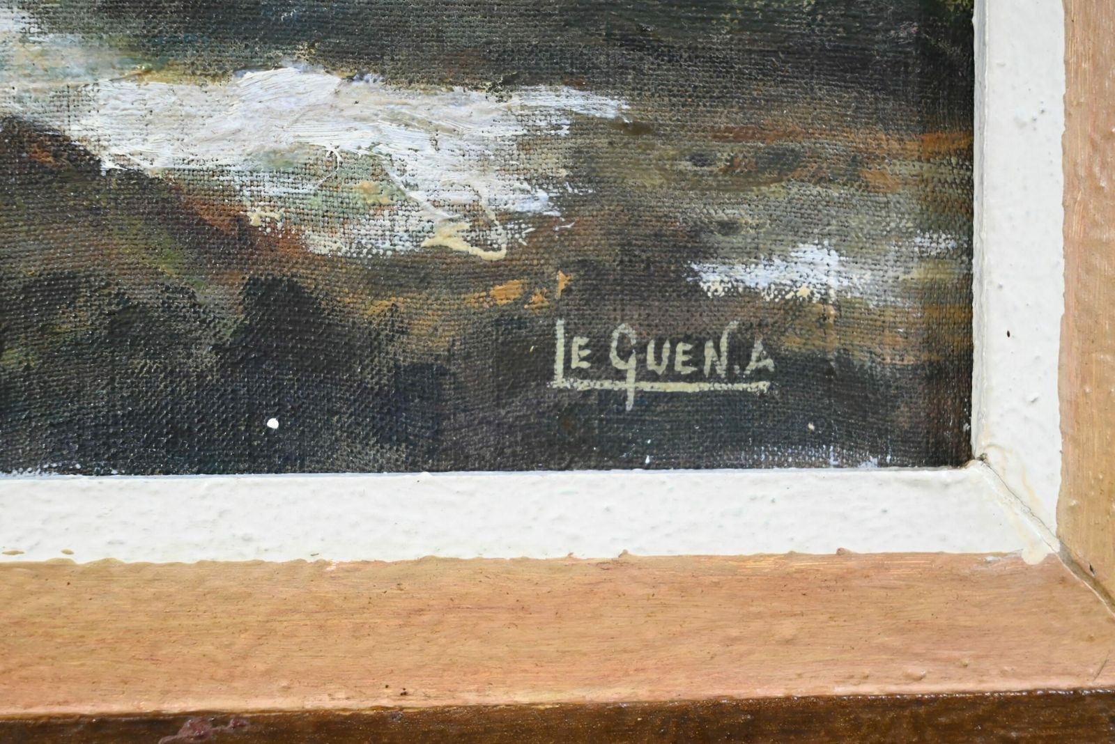 photo furniture Oil On Canvas, Signed A. Le Guen   2nd Part 20th Century