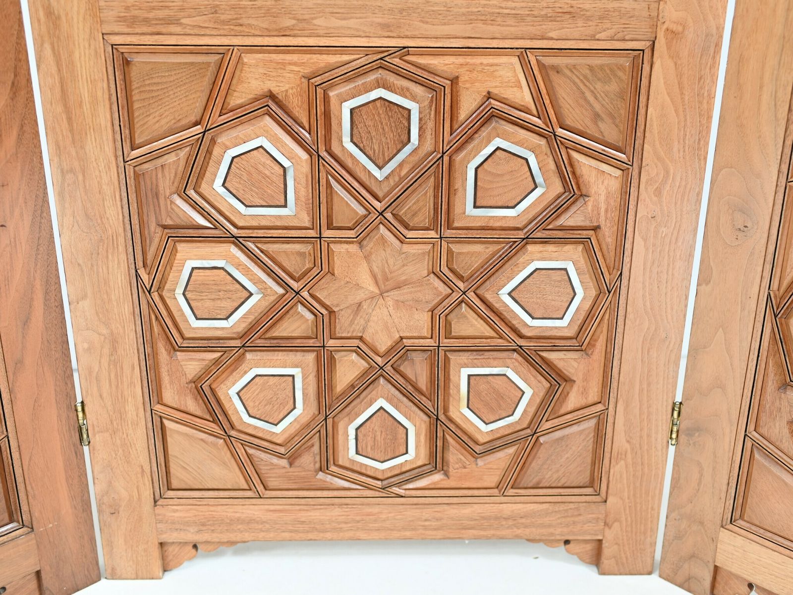 Damascan Inlay Screen Room Divider Arabic 1930s photo vinterior