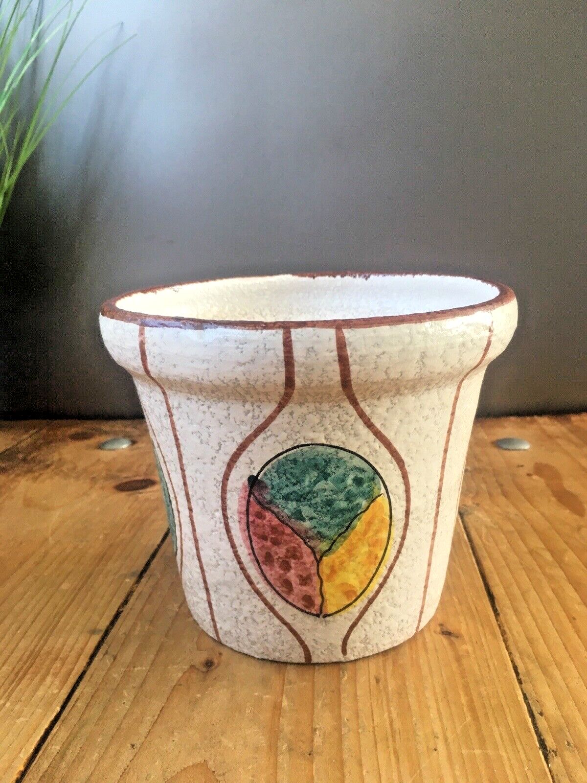 Mid Century Abstract Planter Plant Pot 60's 70's Italian Fratelli Fanciullacci photo vintage