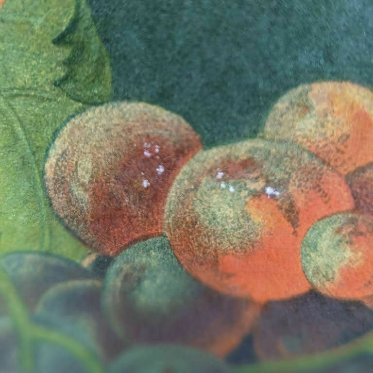 Chromography Still Life With Fruits And Vegetables Peach And Grapes photo 207.0