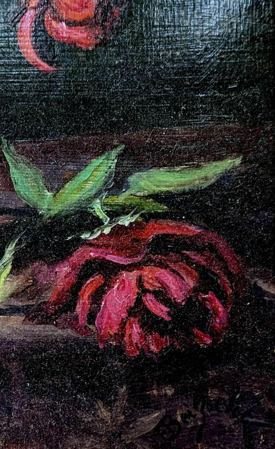 Painting Still Life With Vase Of Peonies photo 325.0
