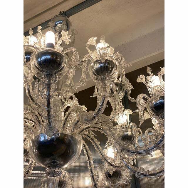 Contemporary "Ca Rezzonico" With Flowers And Leaves Murano Glass Chandelier photo Lighting