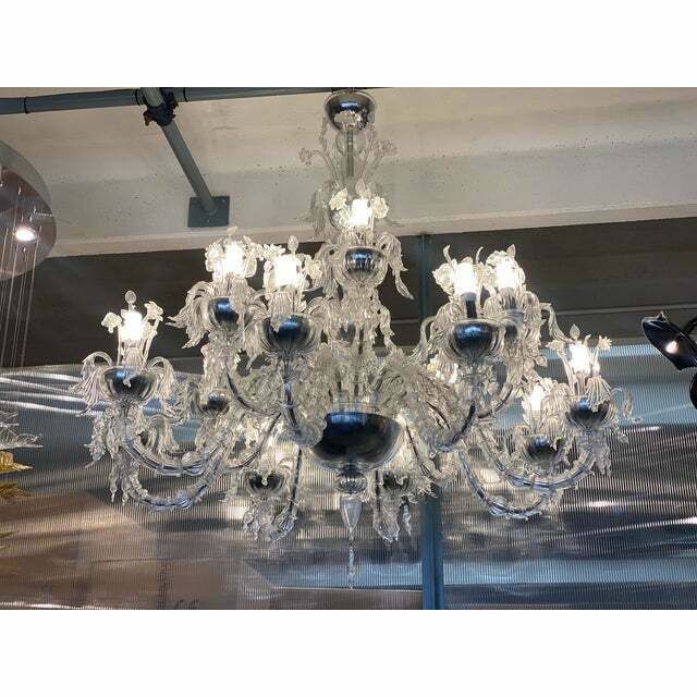 Contemporary "Ca Rezzonico" With Flowers And Leaves Murano Glass Chandelier photo buy