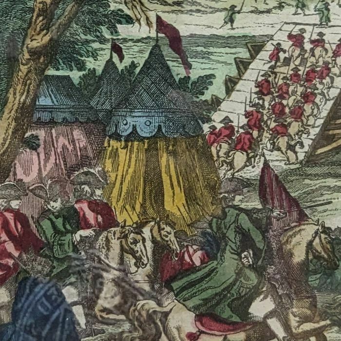 Napoleonic Optical View Engraving Seen From The Passage Of The Rhine photo vinterior