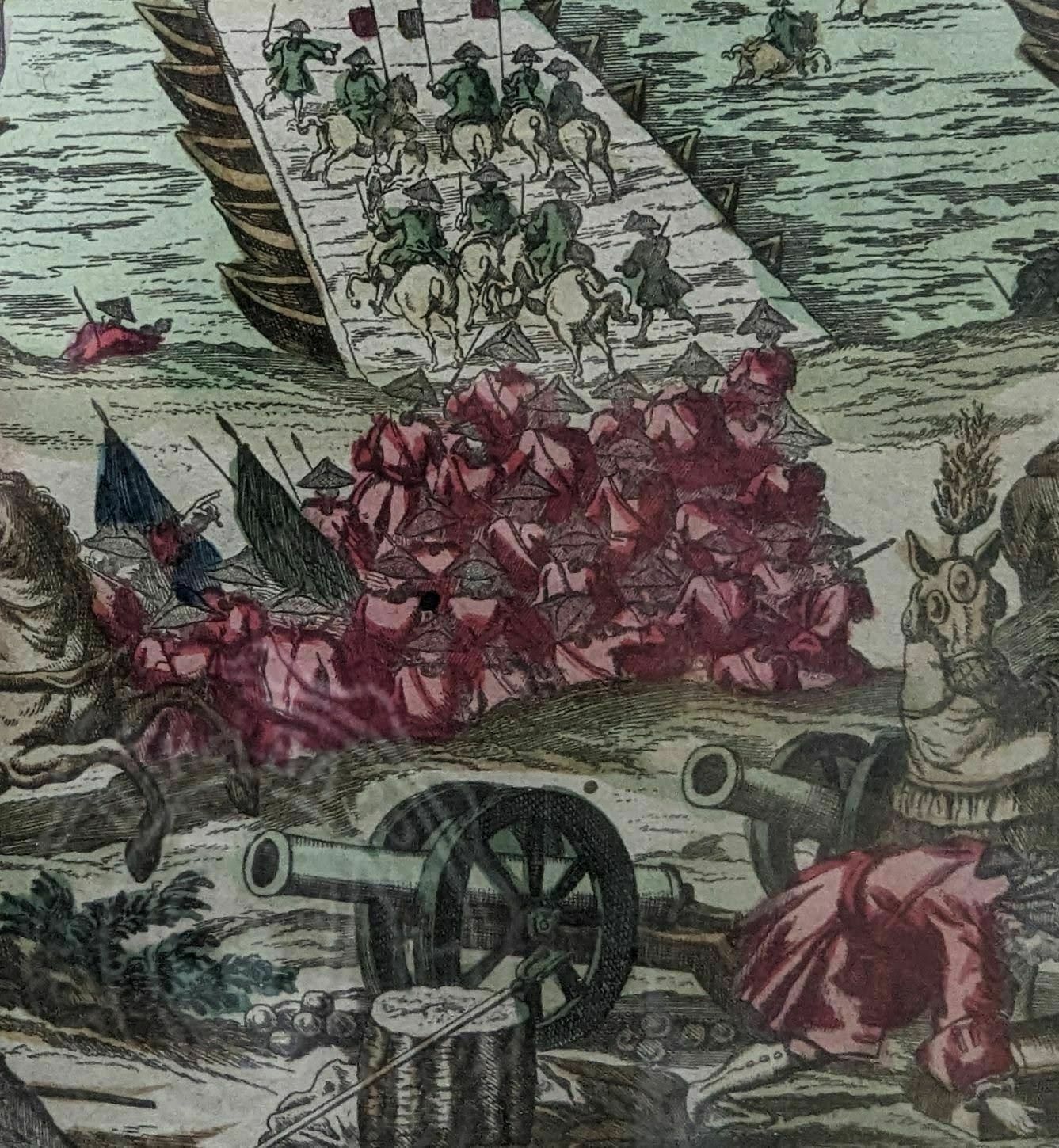 Art Napoleonic Optical View Engraving Seen From The Passage Of The Rhine photo
