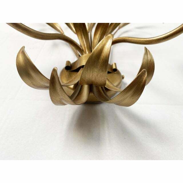 Contemporary Gold Florentine Wrought Iron Ears Wall Lamp photo for sale