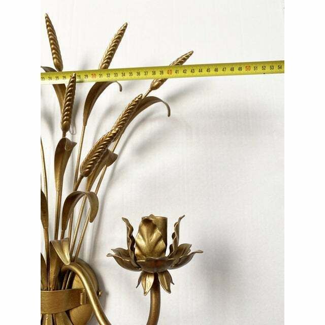 Contemporary Gold Florentine Wrought Iron Ears Wall Lamp photo buy