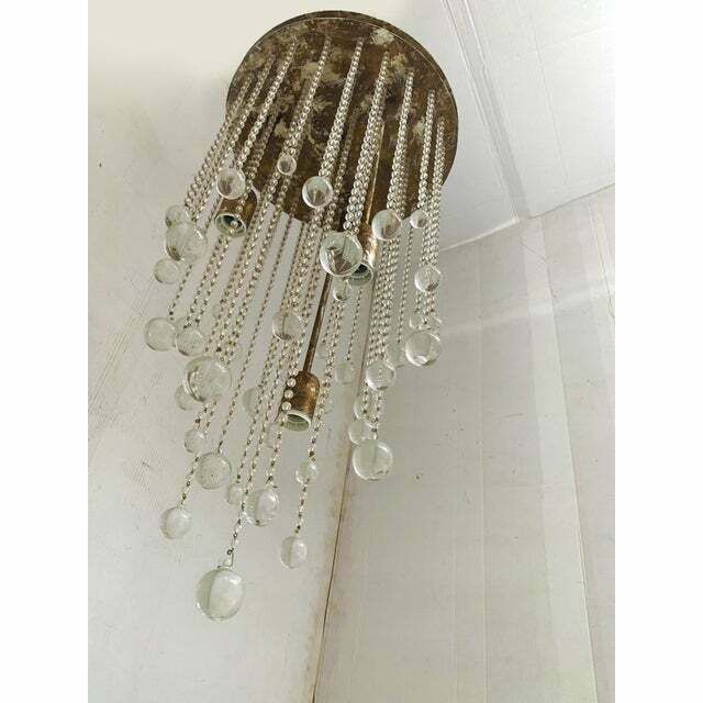 Contemporary Cascade Of Transparent Cristals Murano Glass Chandelier photo furniture